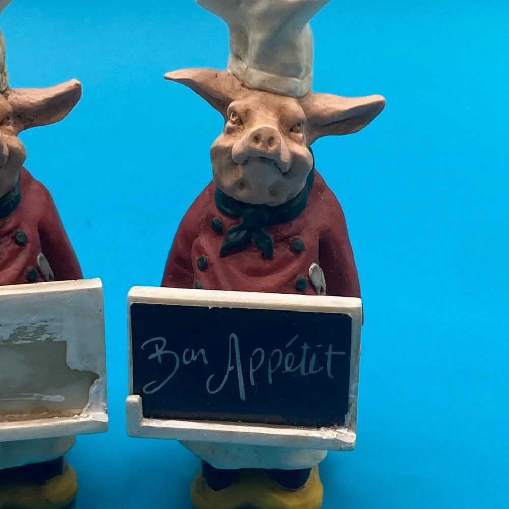 Williams Sonoma 2004 Pierre the Pig Place Card Holders (4)